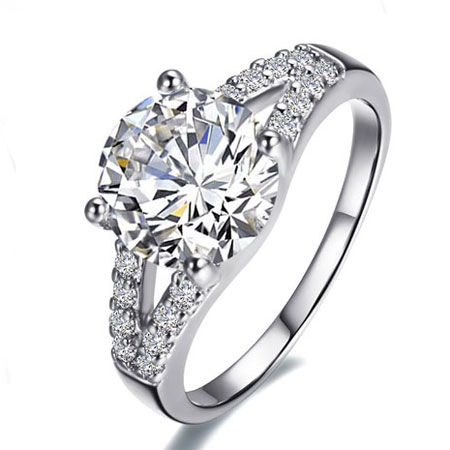 Stunning Lab Created Diamond Rings Cheap Halo Engagement Rings - Click Image to Close