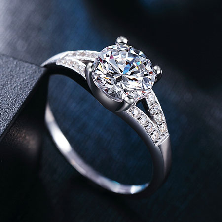 Stunning Lab Created Diamond Rings Cheap Halo Engagement Rings - Click Image to Close