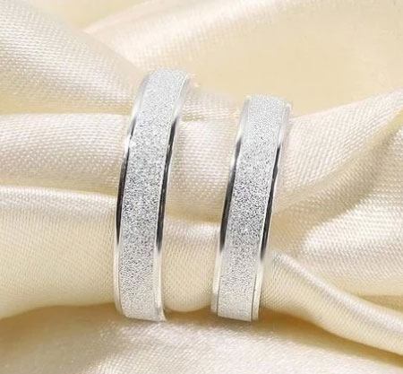 Cheap 925 Sterling Silver Couple Rings Set Unique Wedding Bands - Click Image to Close