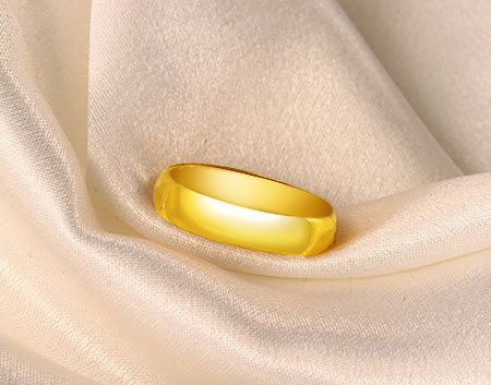 Pure Plain Gold Rings 24K Yellow Gold Wedding Bands for Men - Click Image to Close