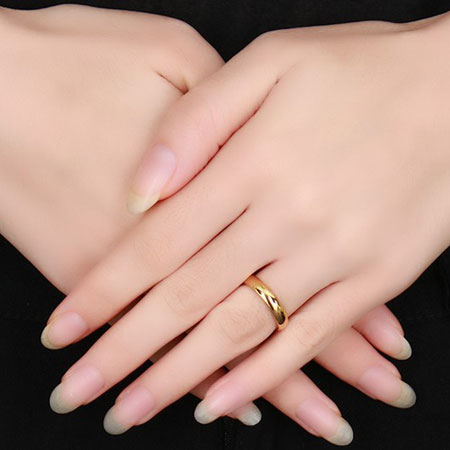 Yellow Gold Tungsten Carbide Wedding Bands for Men and Women - Click Image to Close