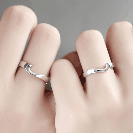 Amazing Broken Heart Rings for Couples Split Heart Rings Set - Click Image to Close