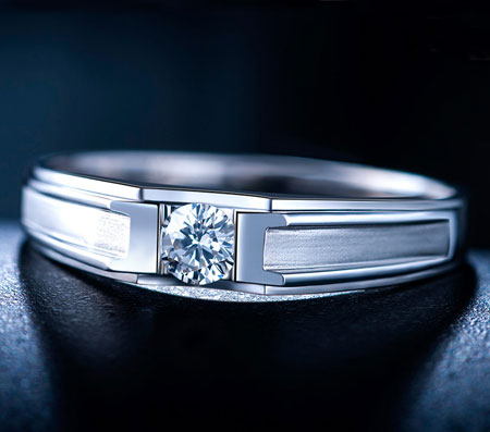 Cheap 18K White Gold Diamond Wedding Rings for Men - Click Image to Close