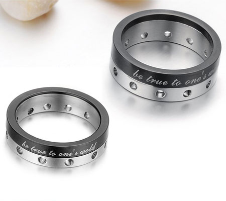Triple Worry Rings Swivel Spinning Rings for Women and Men - Click Image to Close