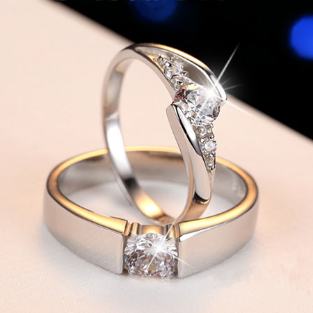 Brilliant Classic CZ Engagement Rings for Men & Women