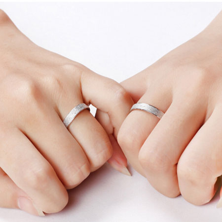Cheap 925 Sterling Silver Couple Rings Set Unique Wedding Bands